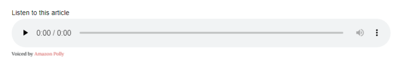 You will see this when there is an audio version available.